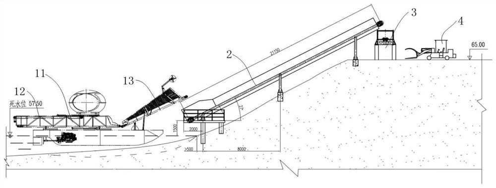 Sewage disposal assembly for hydropower station sewage disposal