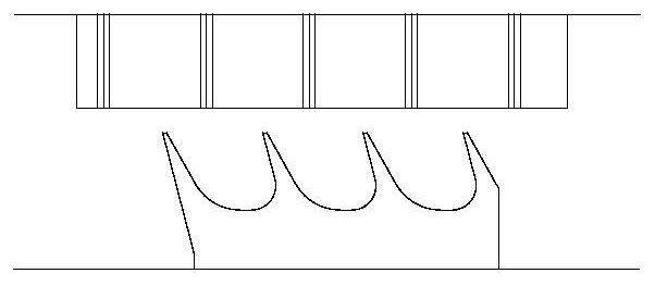 Grate tooth sealing structure