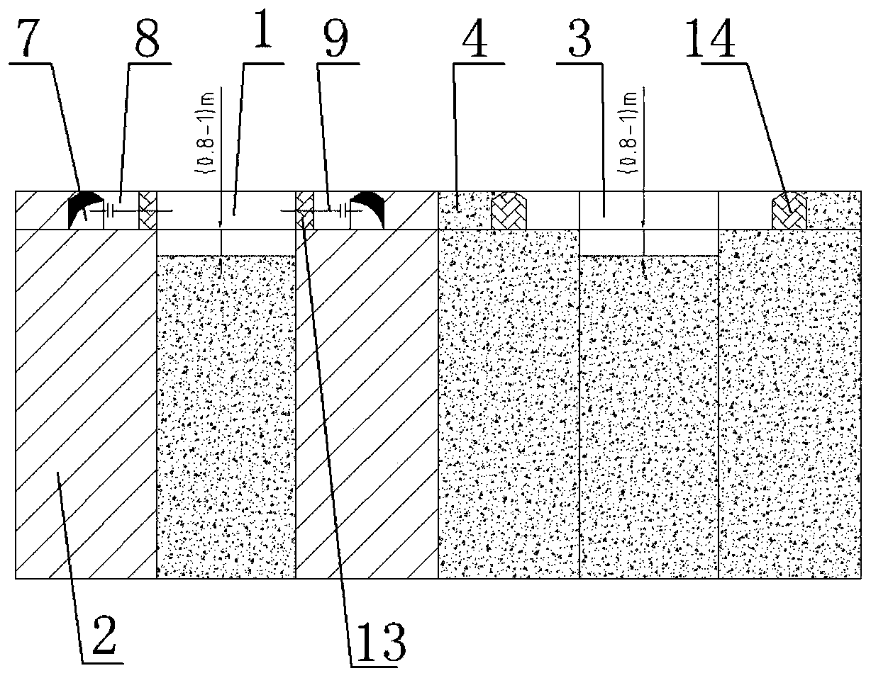 Two-step stoping and stope filling system and filling method of thick and large ore body in vertical direction