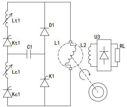 Excitation circuit of separately excited hollow pulse generator capable of recovering residual excitation energy