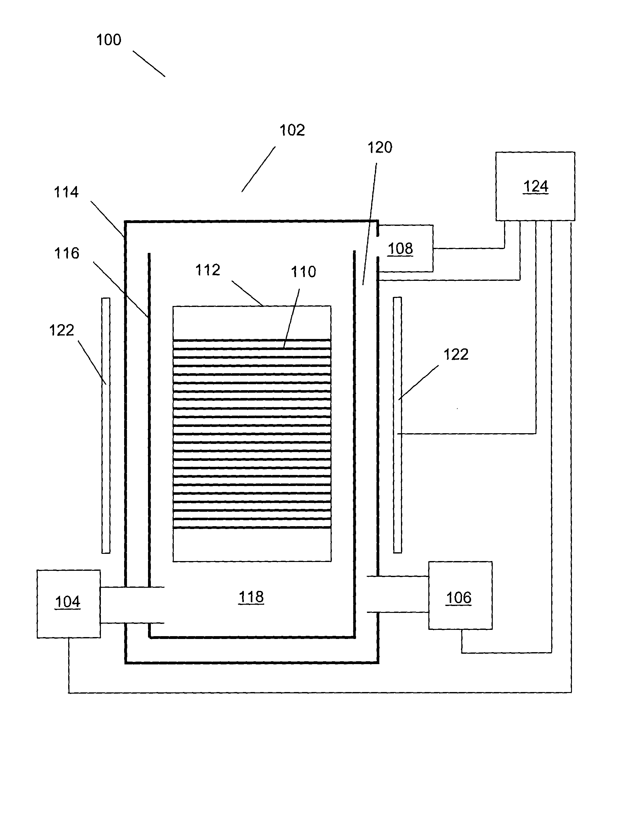 Formation of a metal-containing film by sequential gas exposure in a batch type processing system