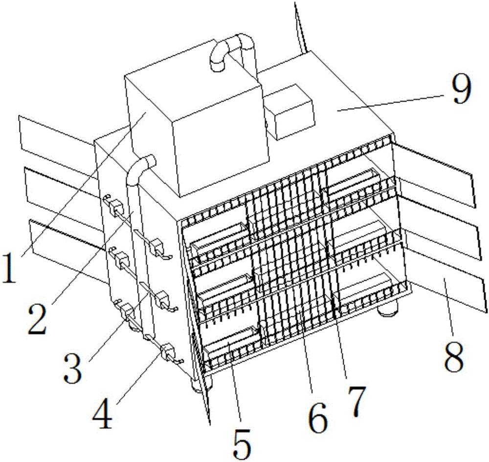 Chicken breeding rack with water drinking device