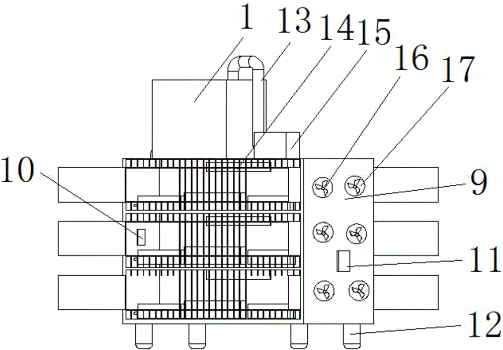 Chicken breeding rack with water drinking device