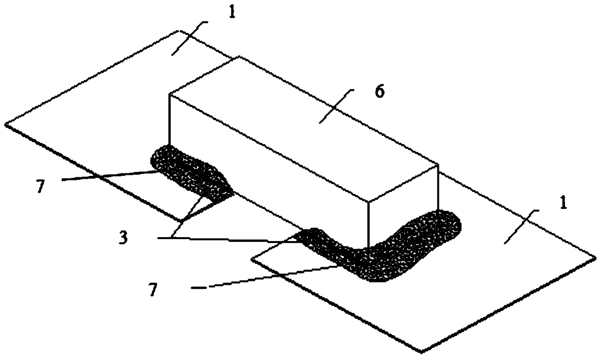 A flip-chip blue-white light digital tube and a production method thereof