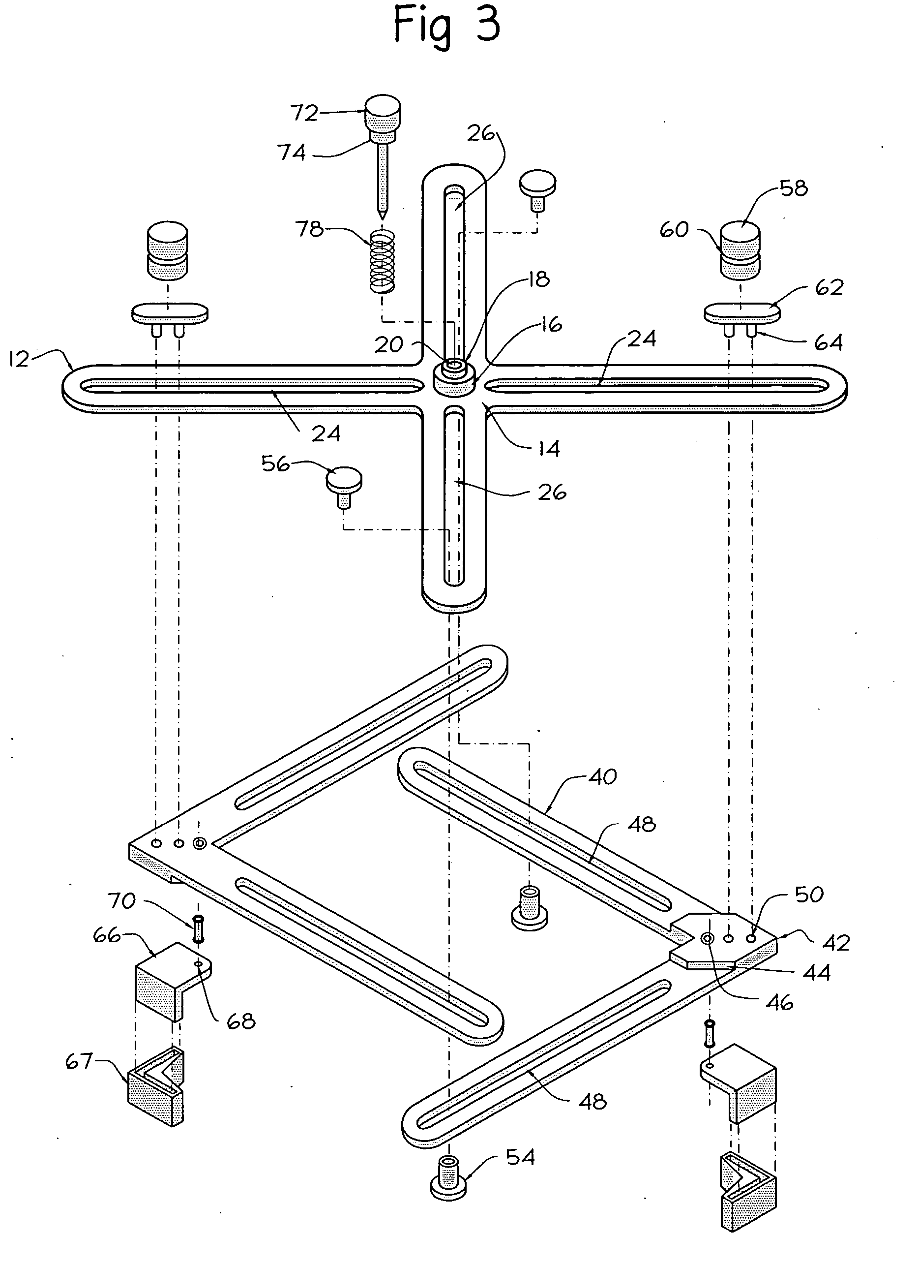 Center point locator device