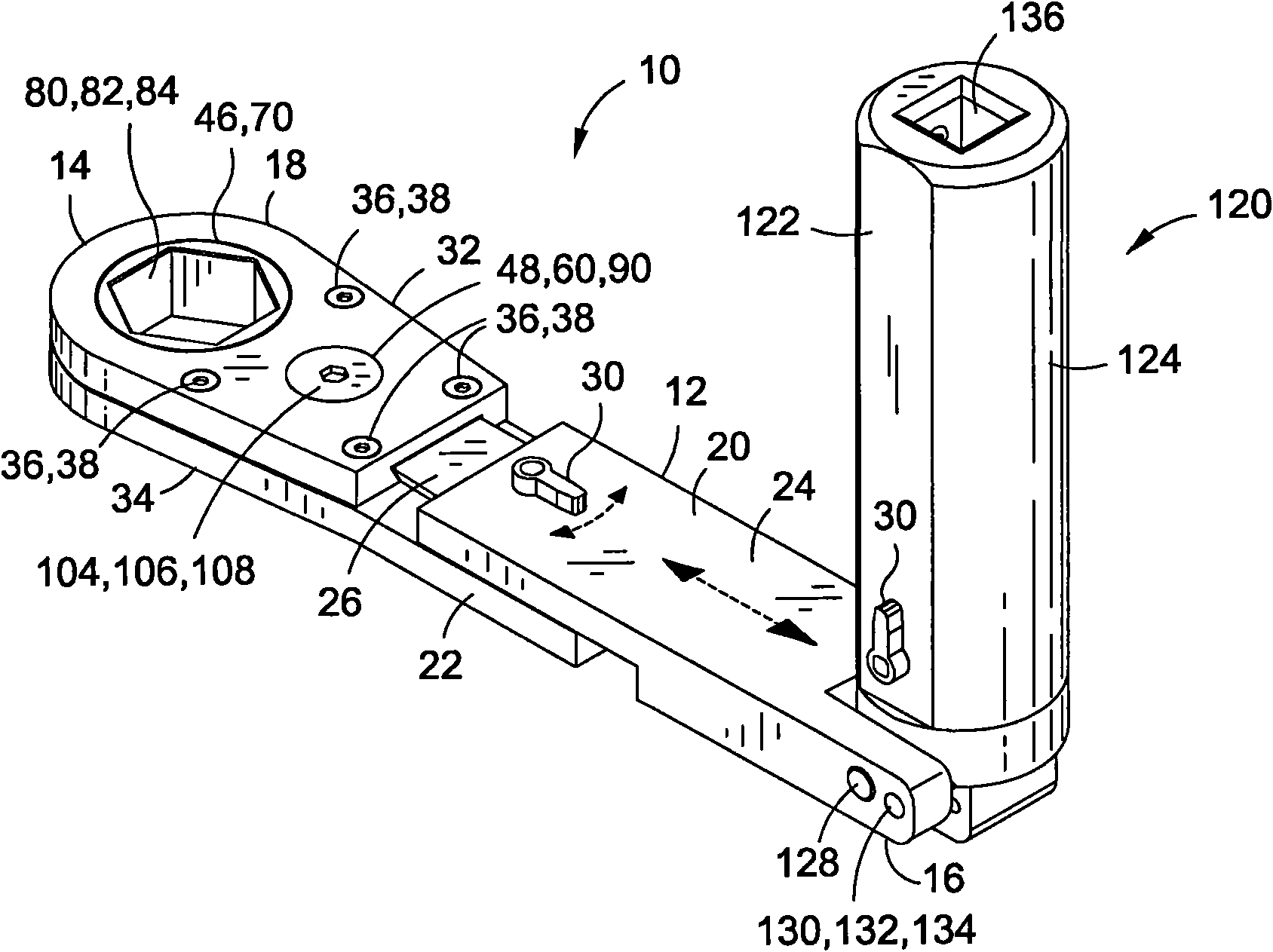 Low profile wrench