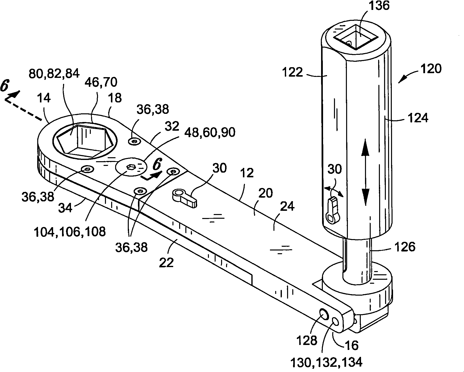 Low profile wrench