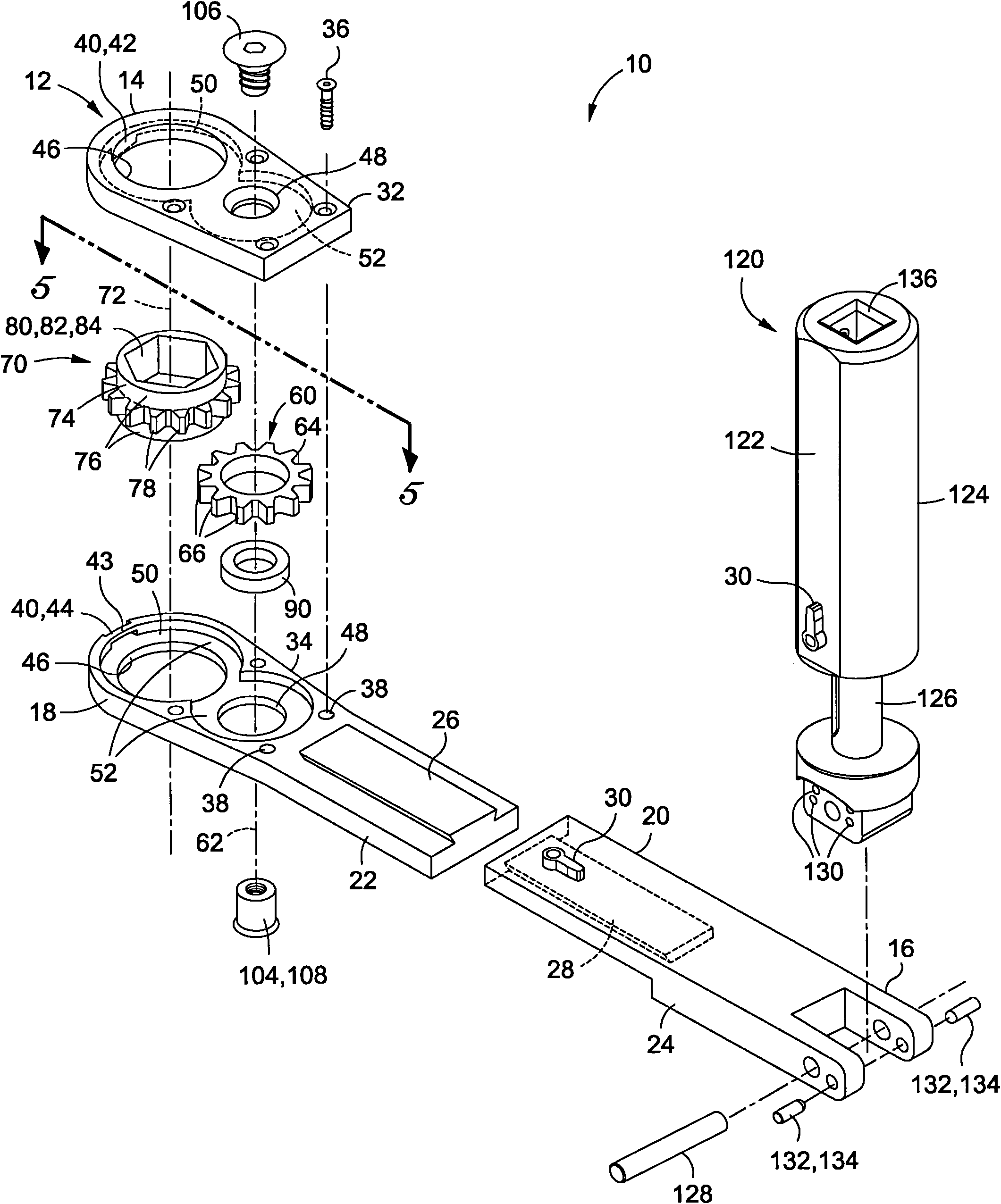 Low profile wrench