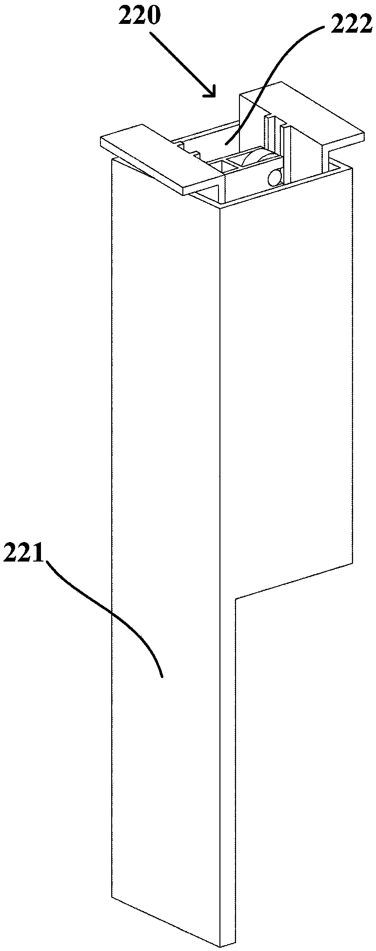 Hanging indoor unit of air conditioner, baffle assembly used for hanging indoor unit, and control method of hanging indoor unit