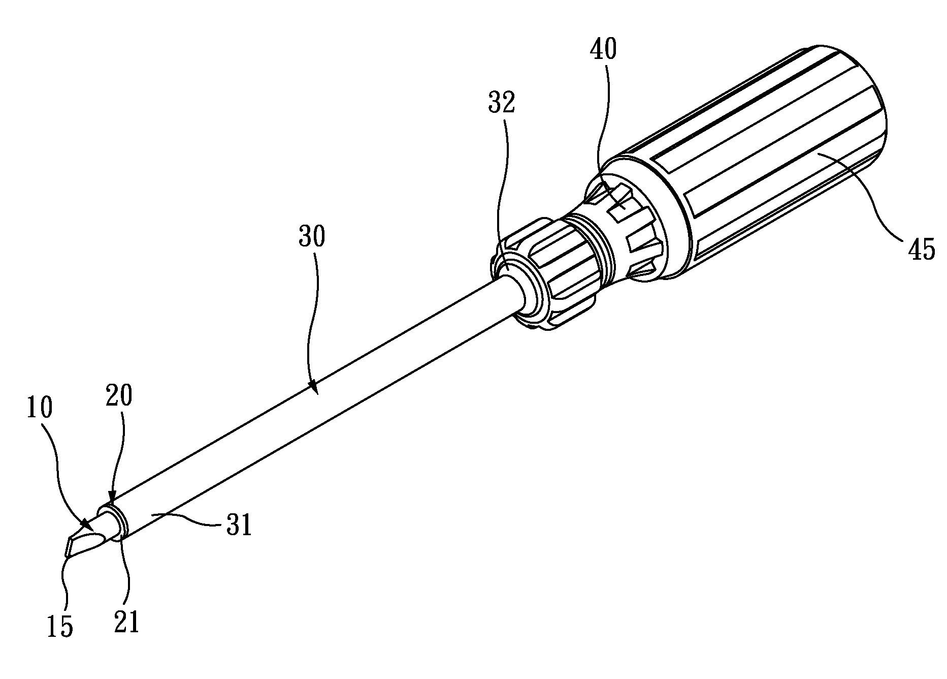 Insulating screwdriver having wear identification function