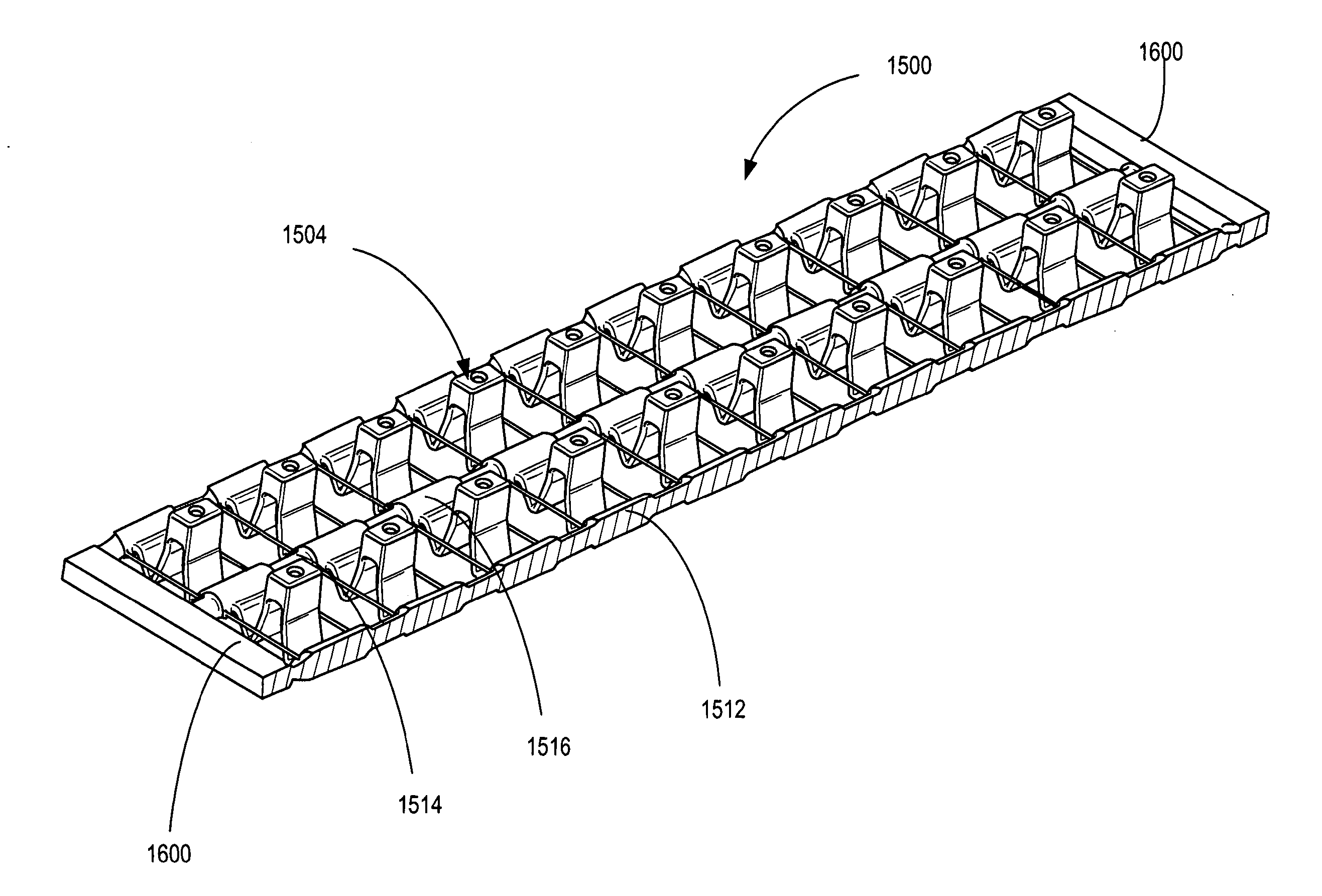 Suspended pixelated seating structure