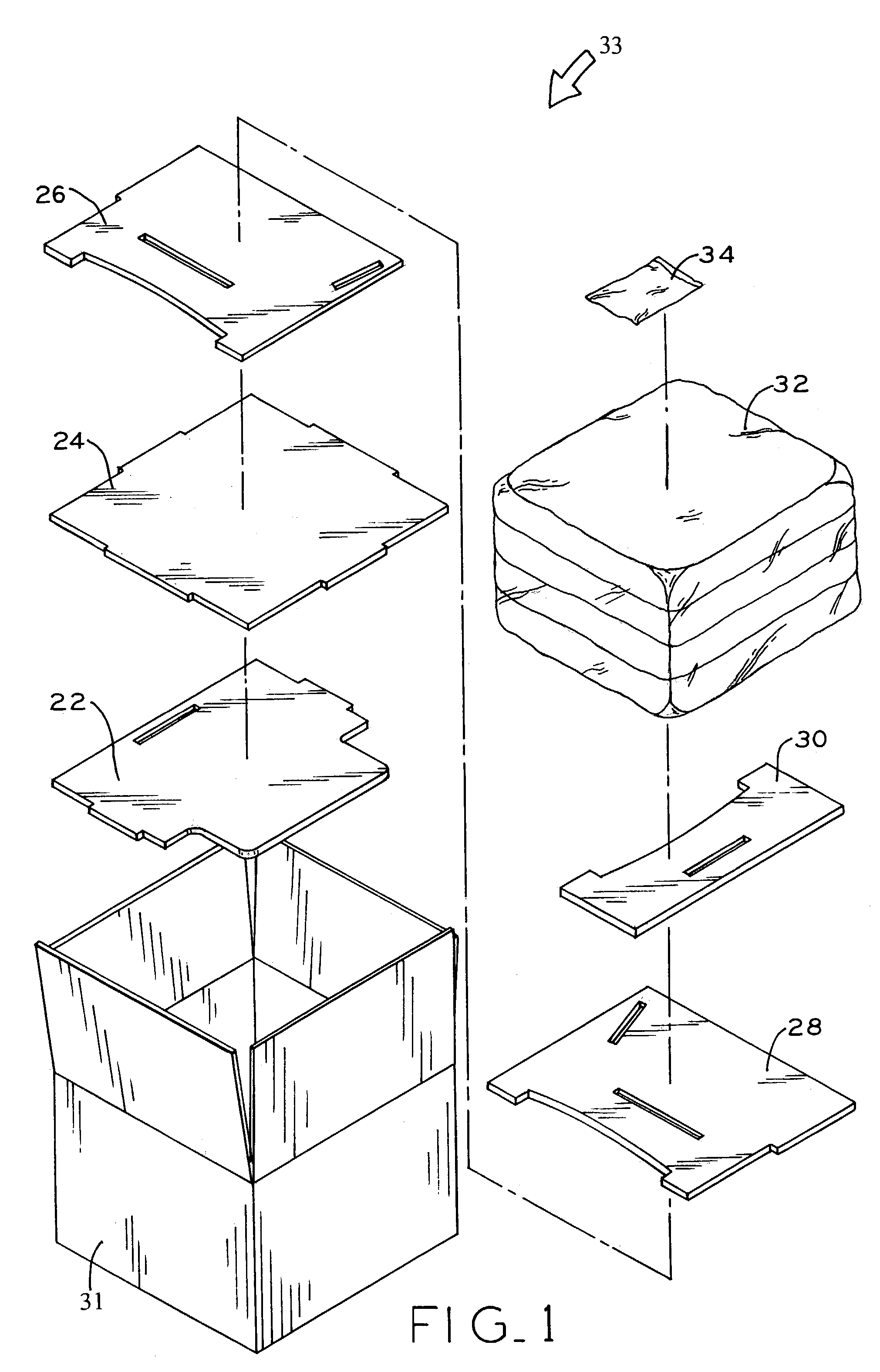 Fully upholstered, ready-to-assemble article of furniture