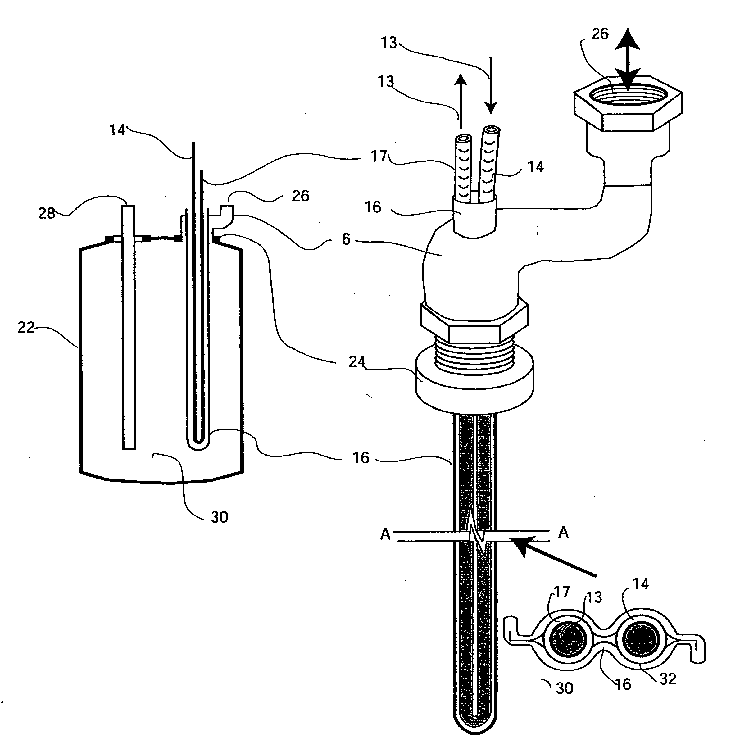 Internal water tank solar heat exchanger