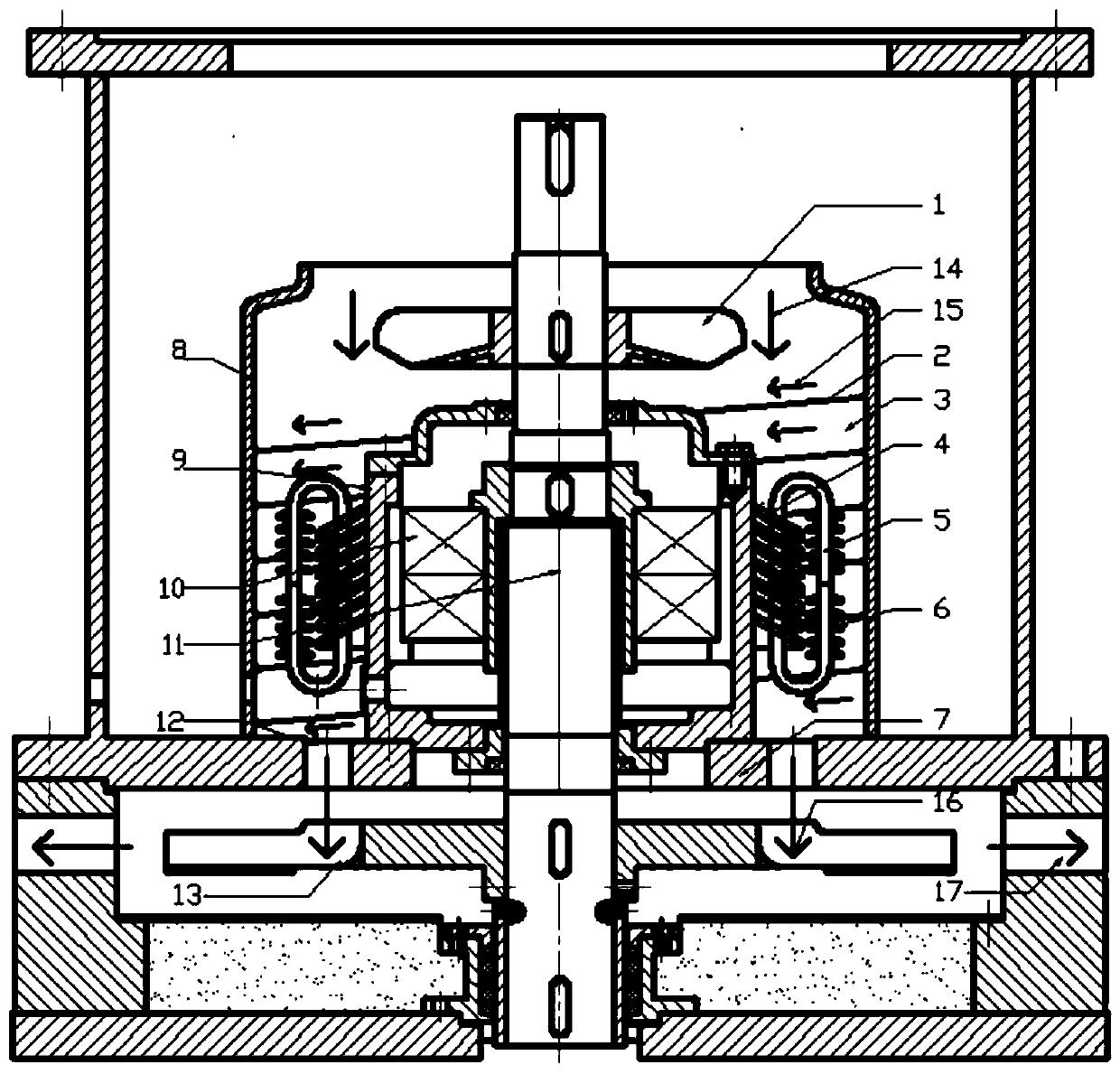 Heat pipe auxiliary type heat dissipation system for cooling bearing on high-temperature molten salt pump