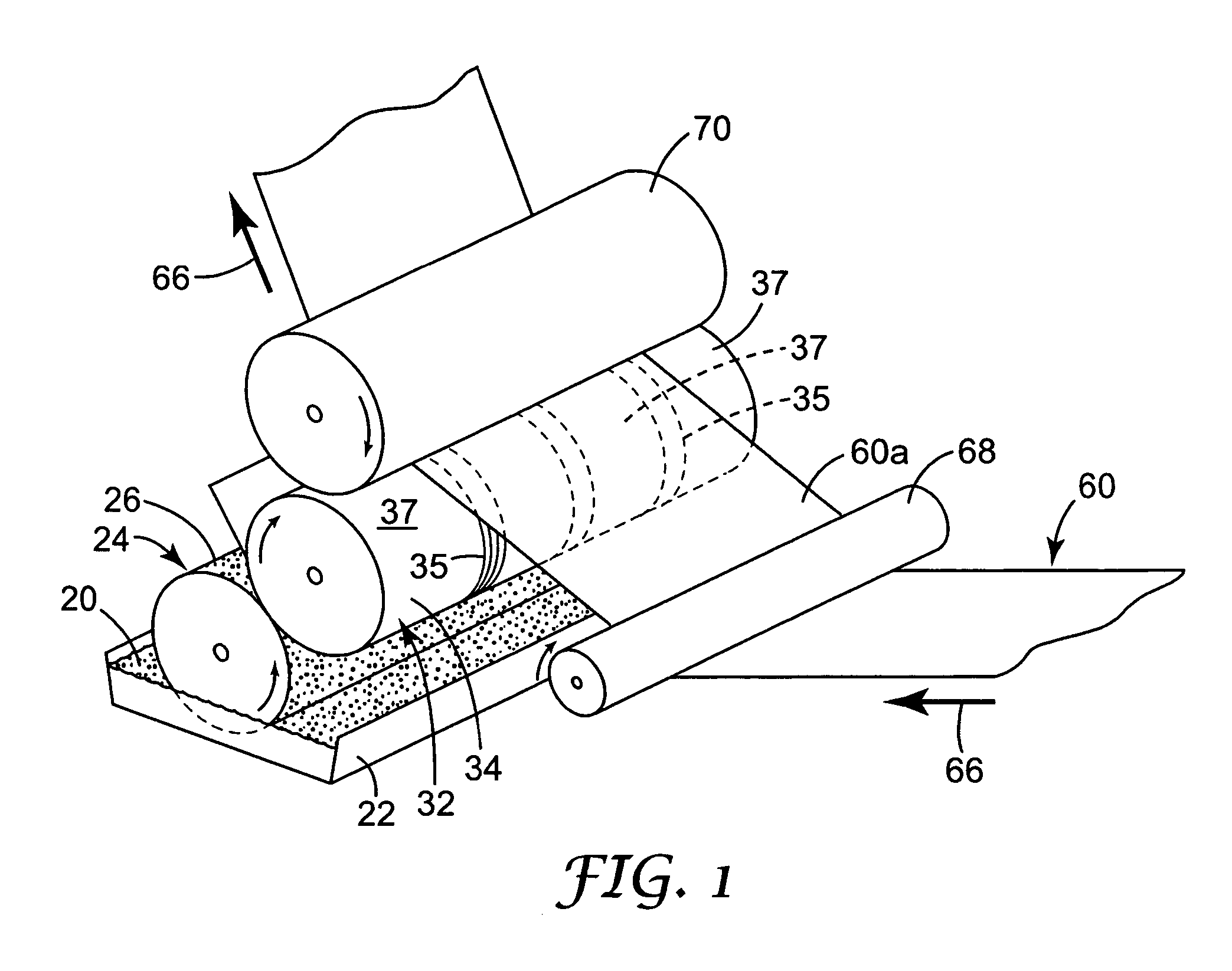 Method for defining a coating fluid pattern