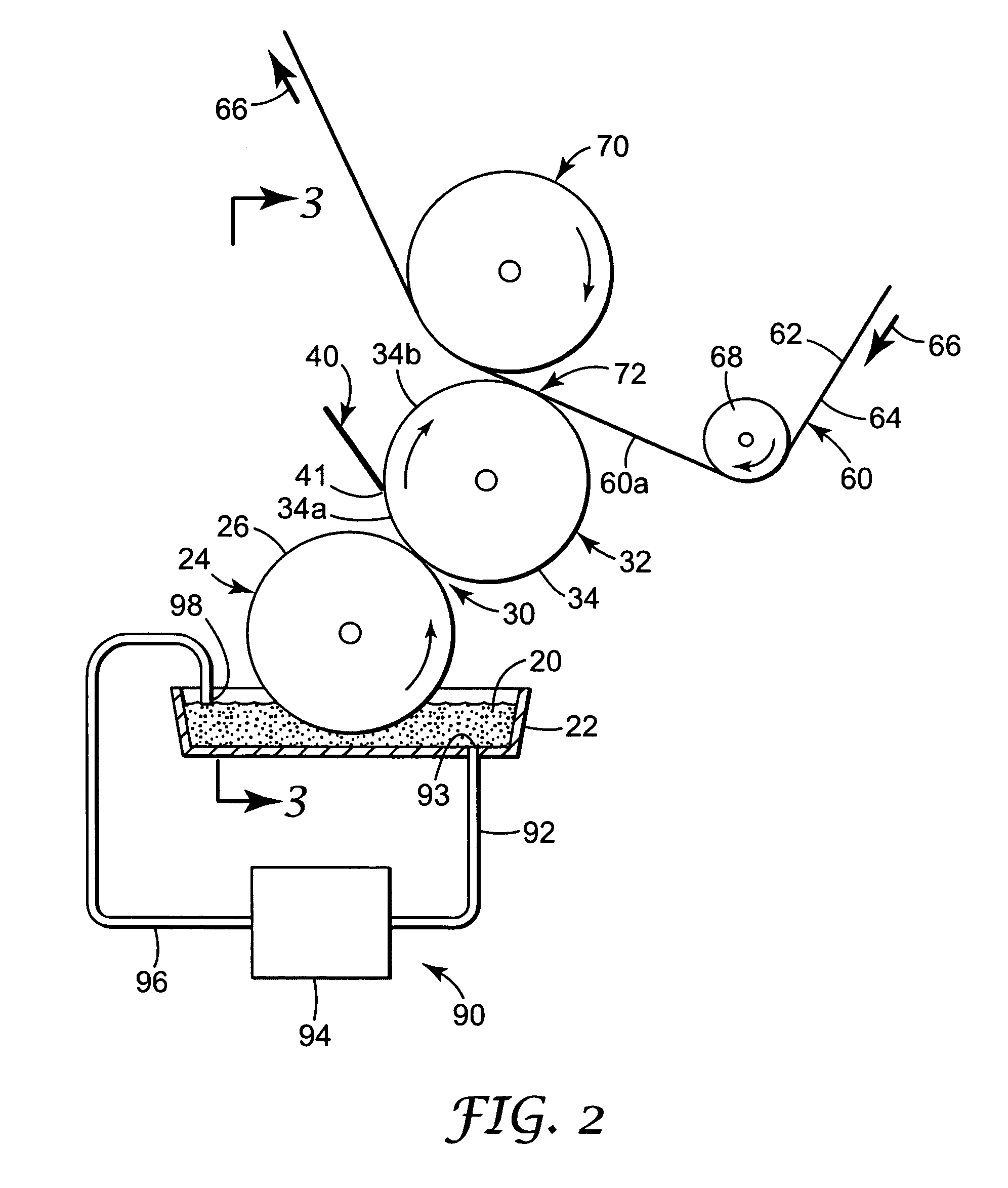 Method for defining a coating fluid pattern