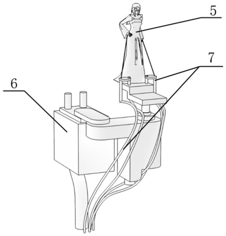 Puppet show demonstration device based on mechanical arm and pneumatic system