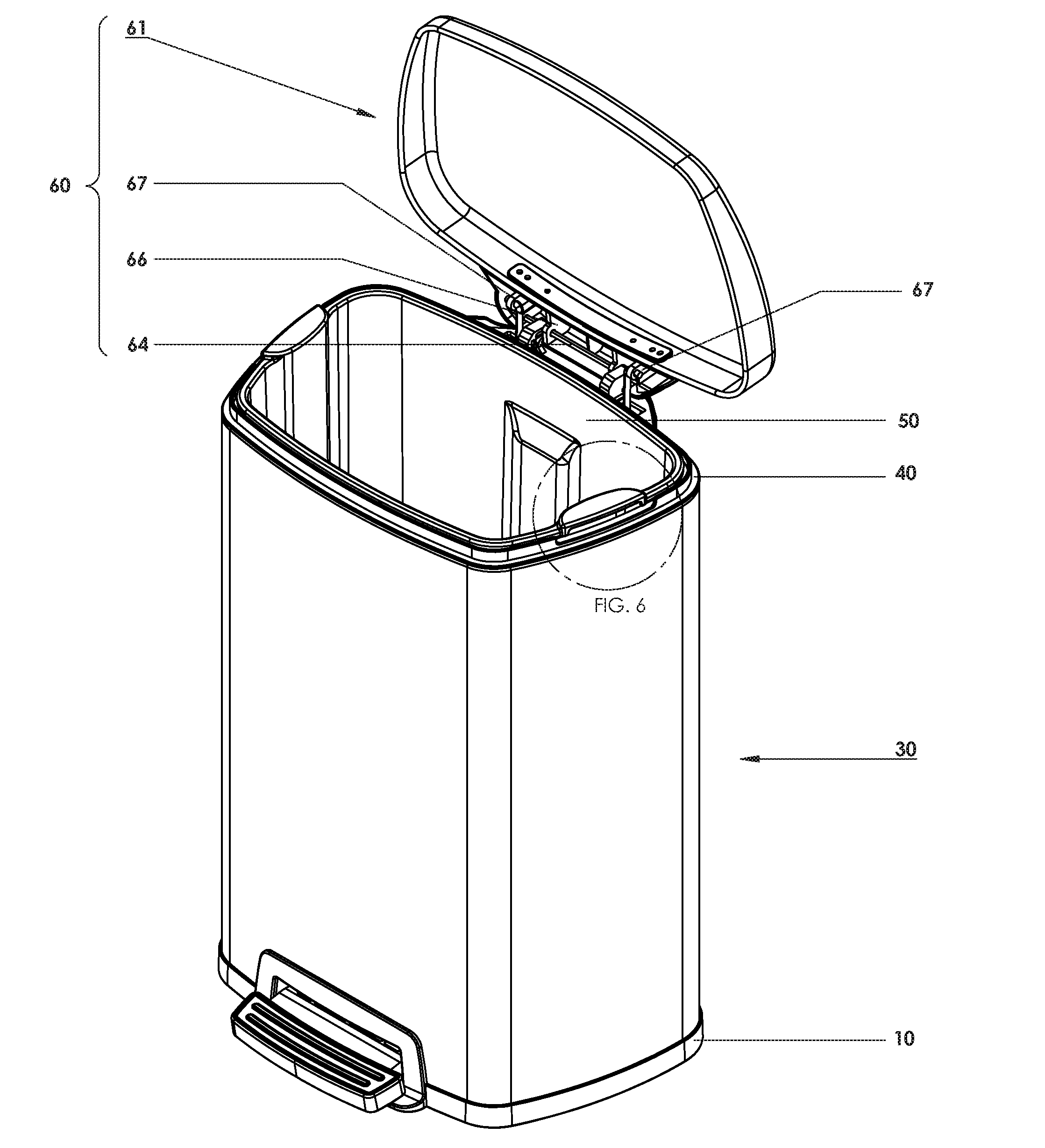 Trash can with customizable features