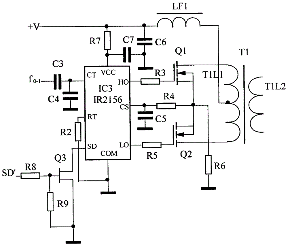 DC low voltage power supply four push-pull injection lock power synthesis high pressure sodium lamp