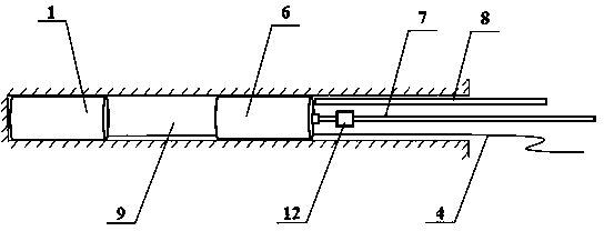 Detection method for soft rock multi-point ground stress by adopting sensing columns