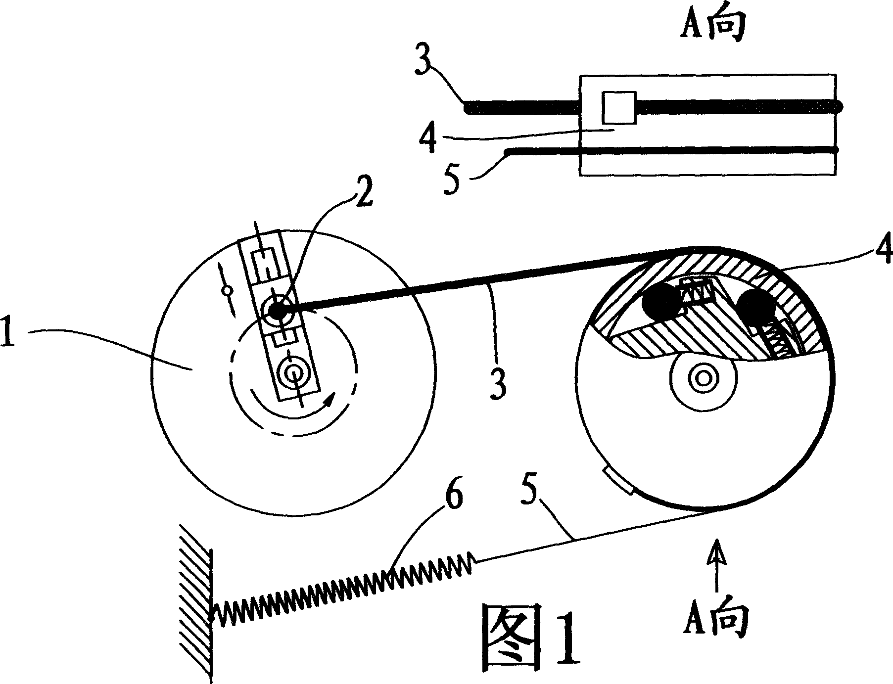 Cable type impulse stepless gear box