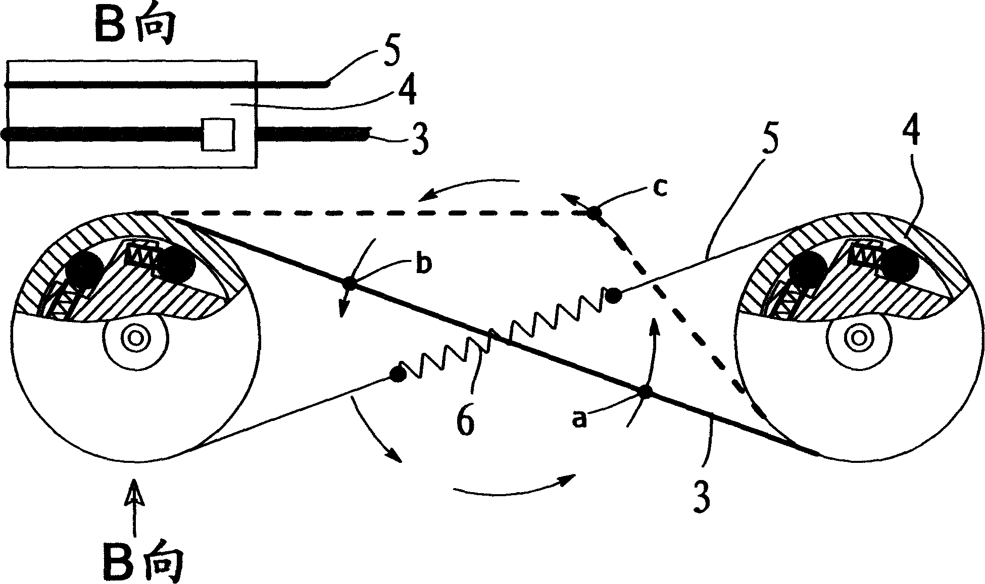 Cable type impulse stepless gear box