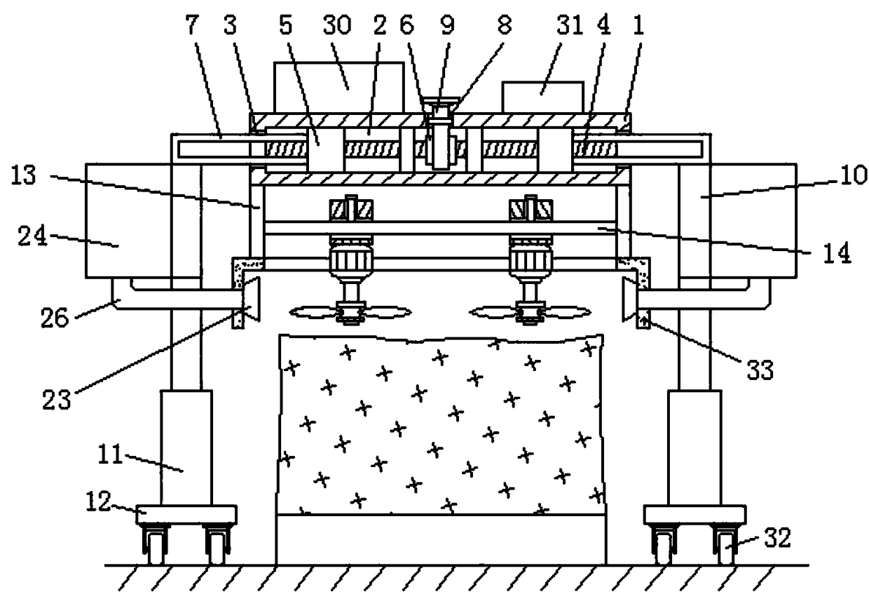 Automatic pruning device capable of conveniently maintaining green belts