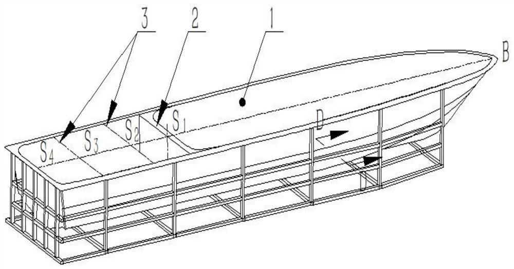 Module combined type FCM ship forming mold