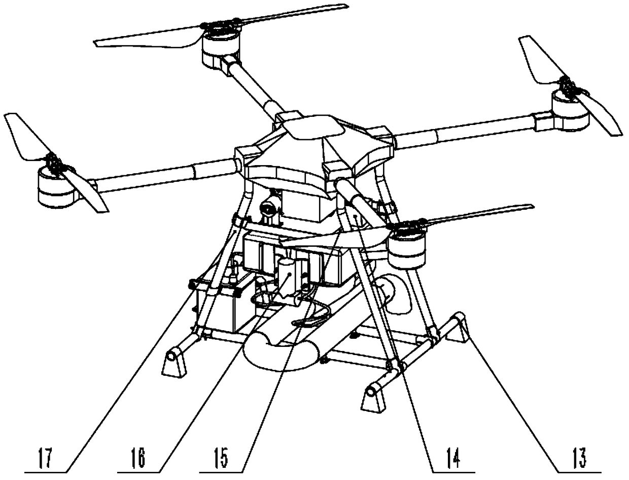 Pulsating combustion smoke jet device carried by unmanned aerial vehicle