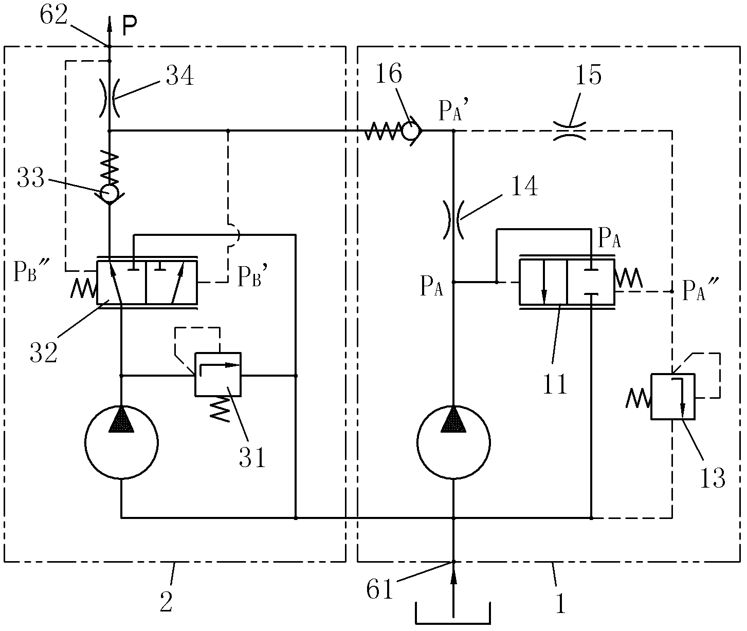 Sequentially controlled twin steering pump