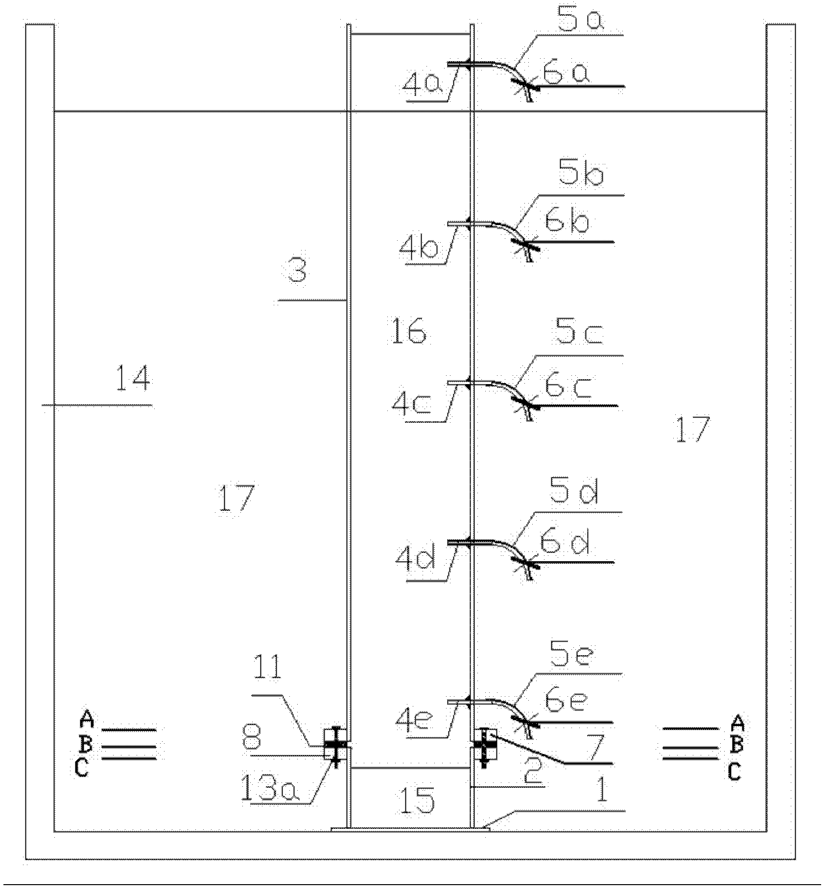 River and lake bottom sludge pollutant flux test method and device based on diffusion theory