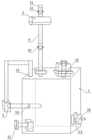 Fault gas production pressure simulation test device for oil-less equipment