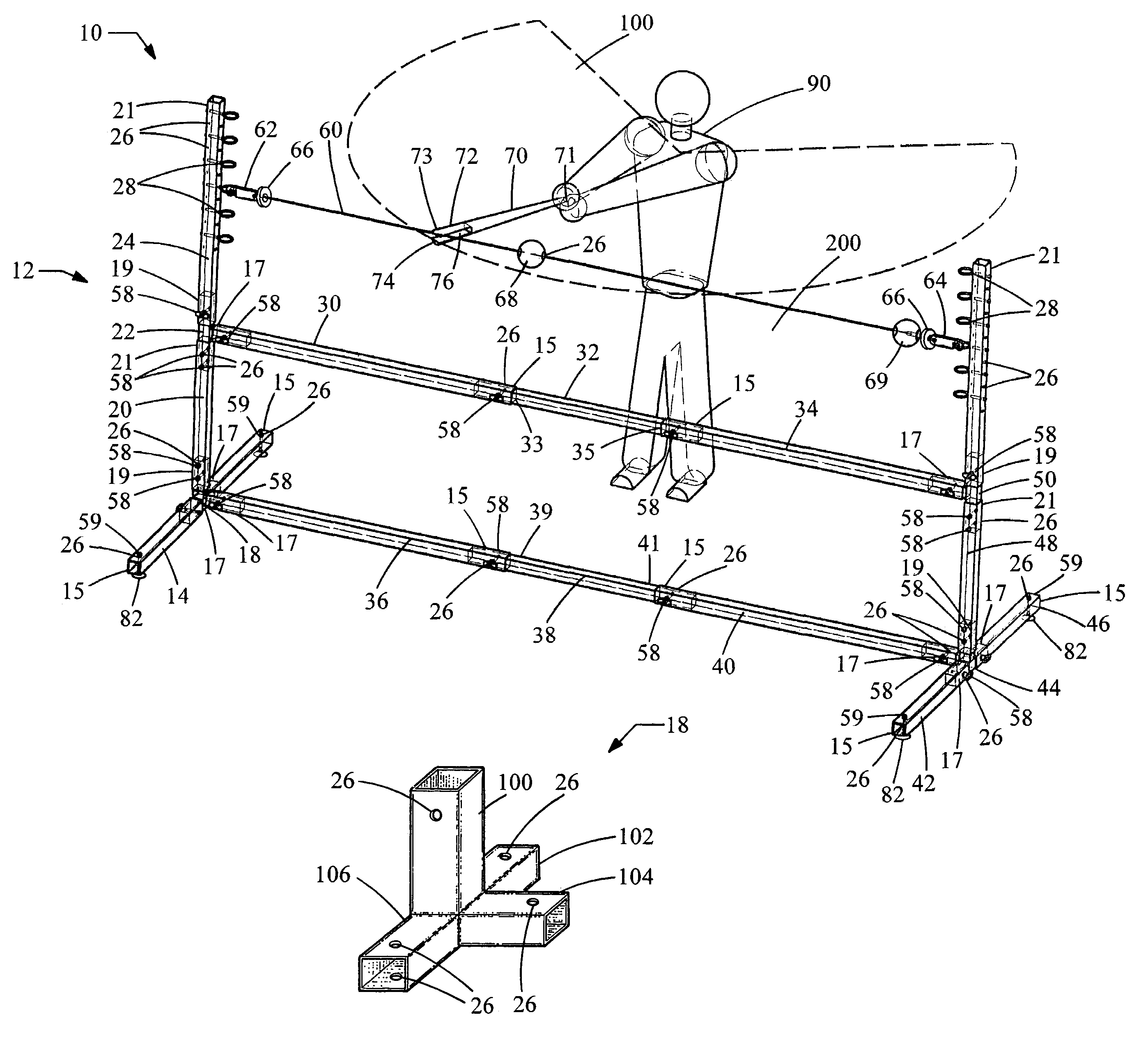 Sports training assembly and a method for using the same