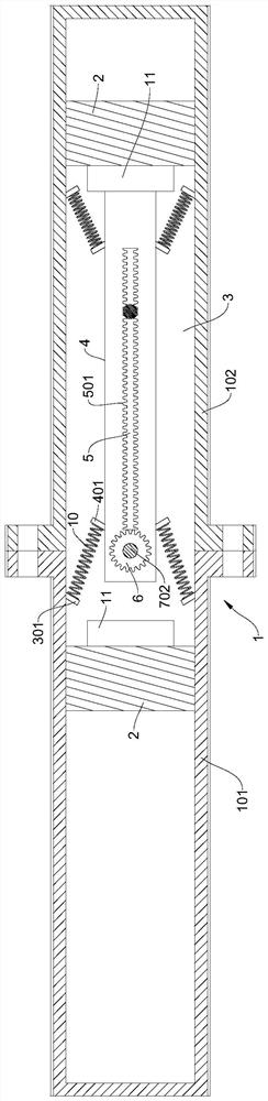 Gear transmission piston type compressor