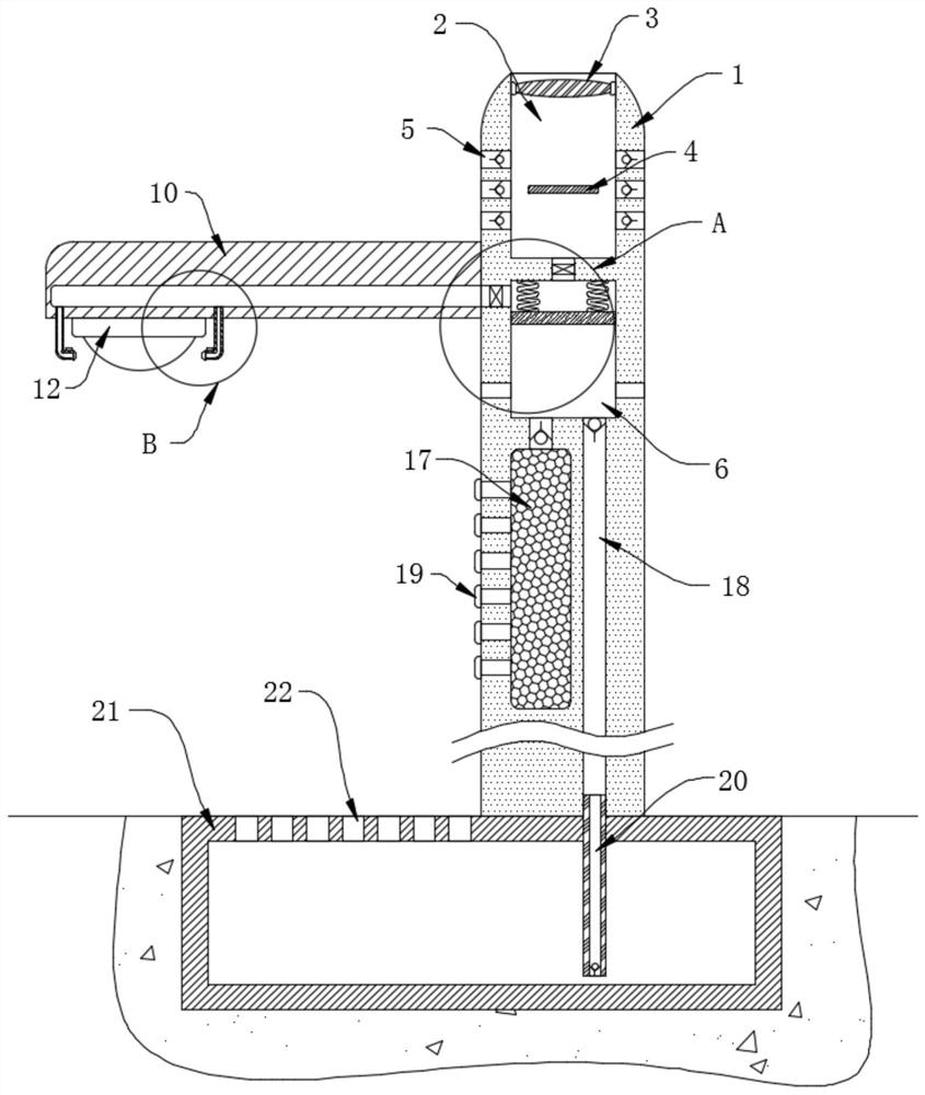 Self-cleaning street lamp with purification function