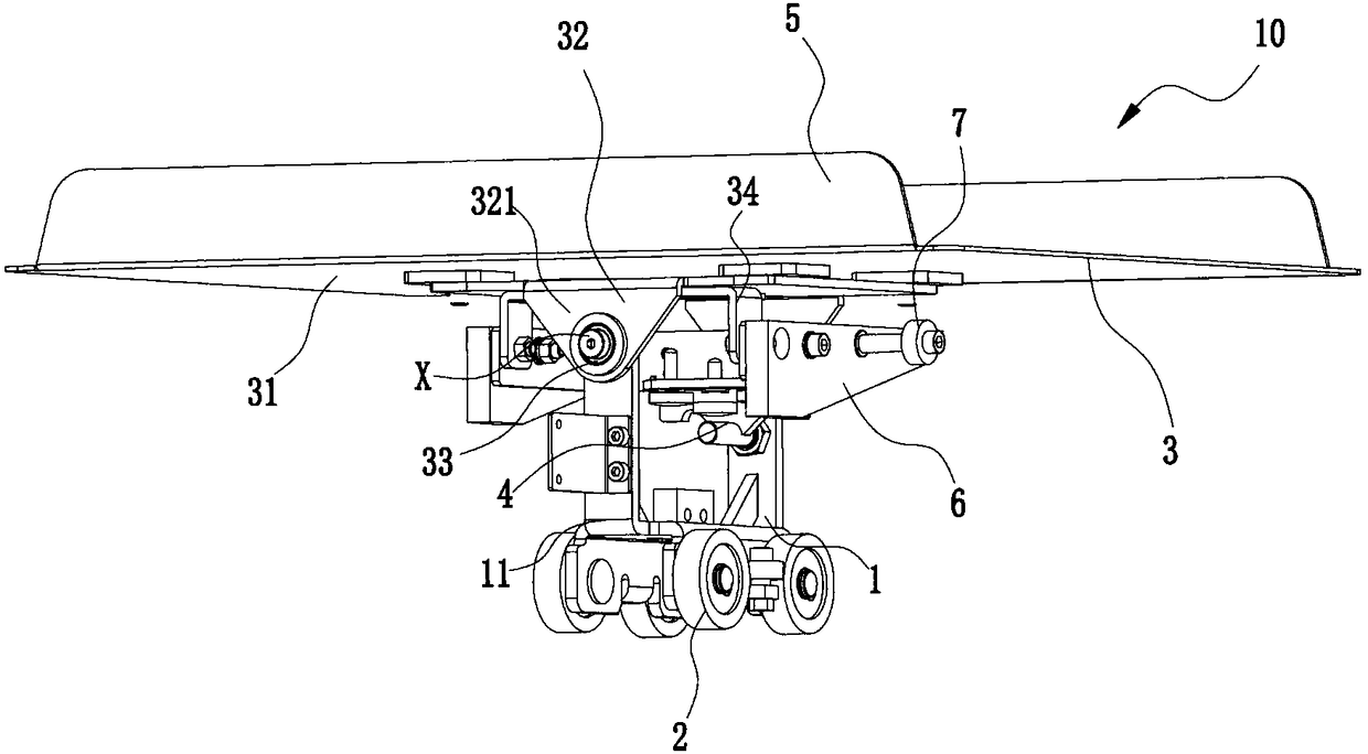 Turning plate jacking device and turning plate type sorting line