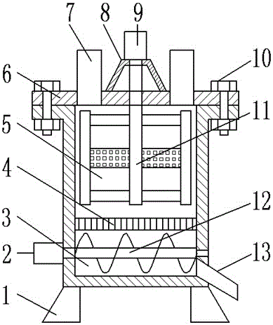 Convenient-to-discharge mixing tank for lithium ion battery cathode powder material