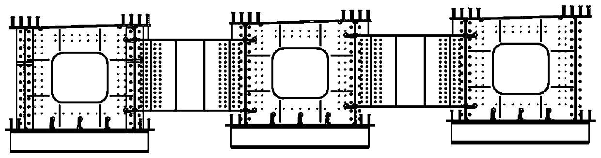 In-plant steel box girder segment continuous matching construction method