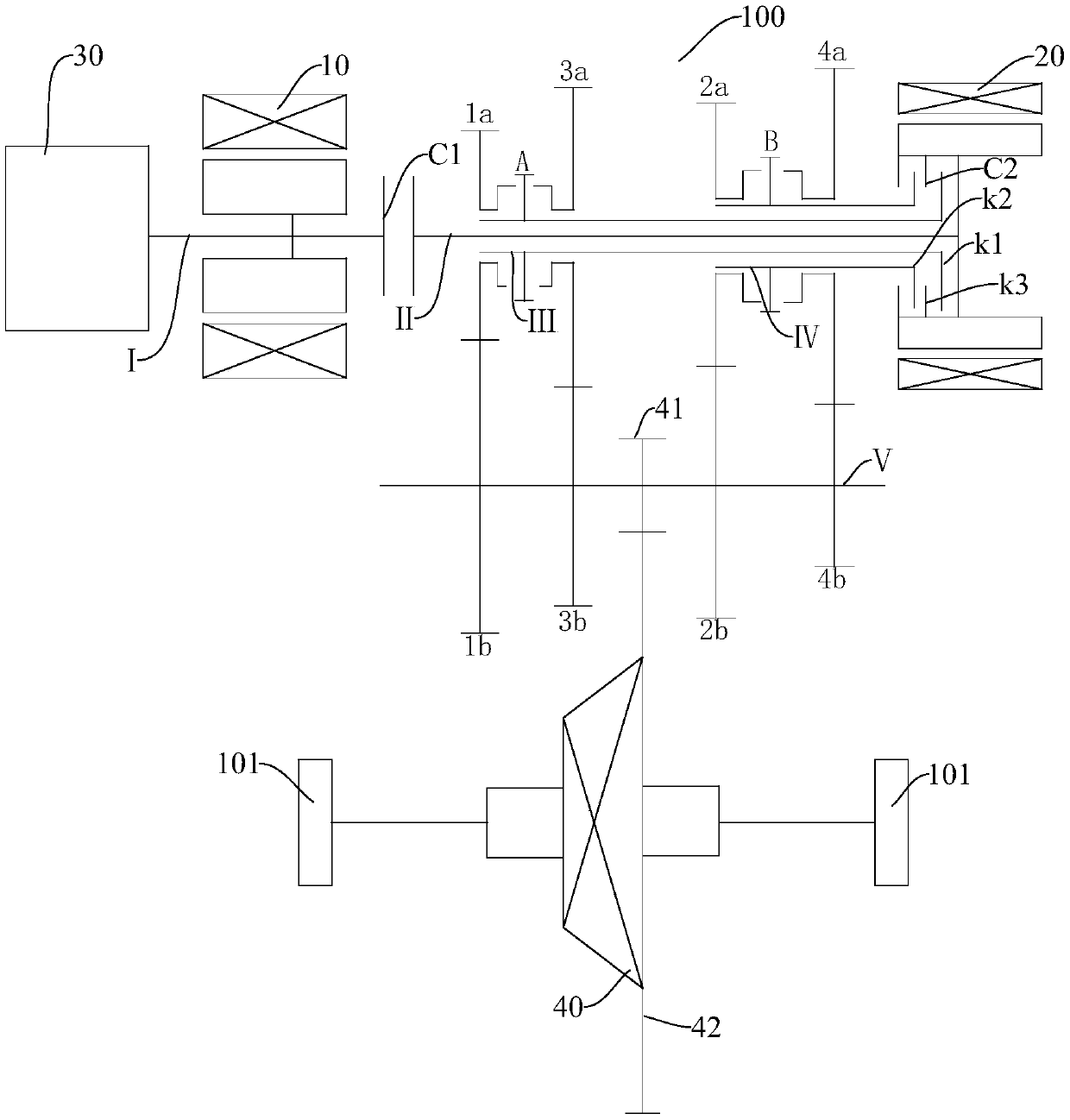 Power driving system and vehicle