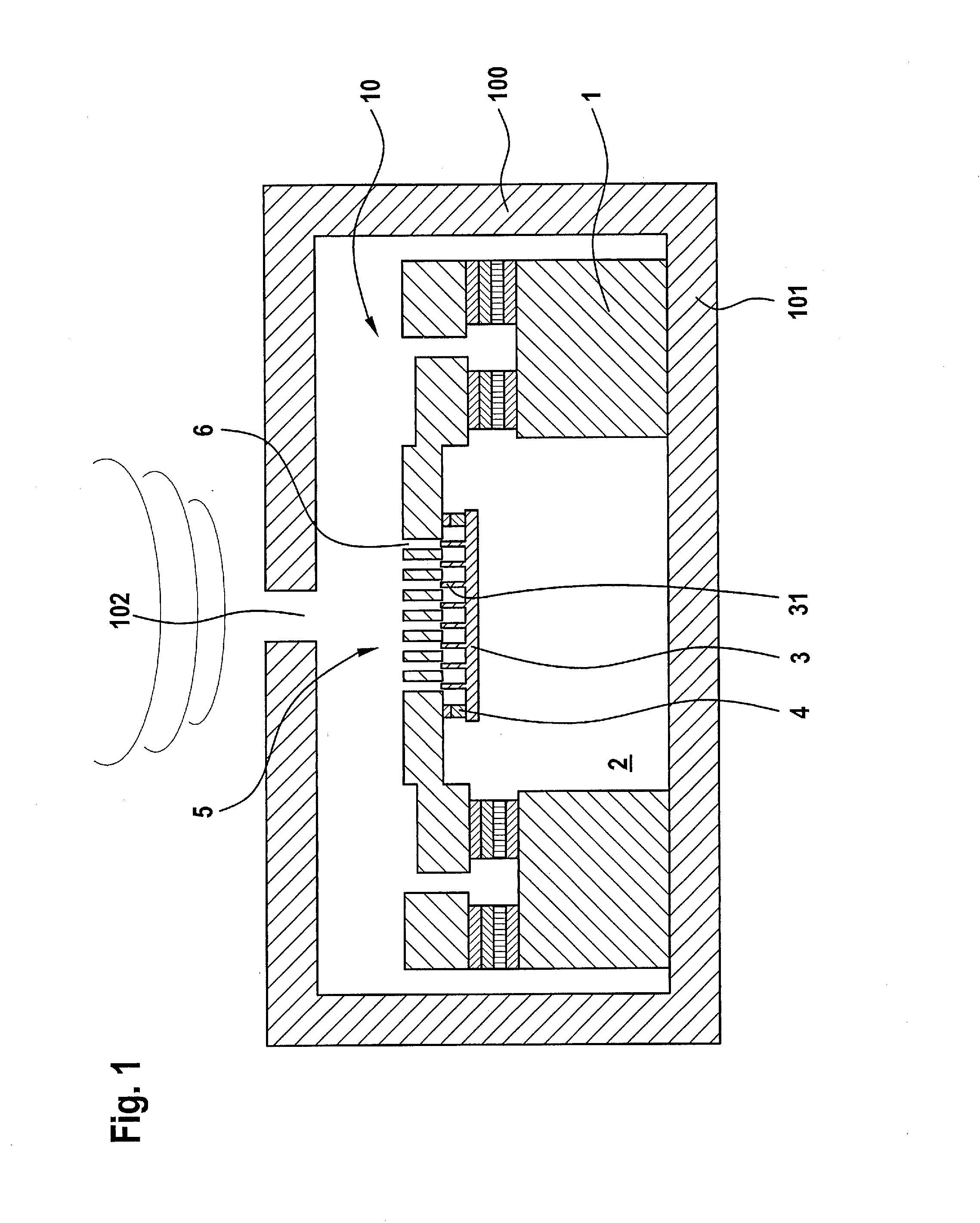 Component having a micromechanical microphone structure