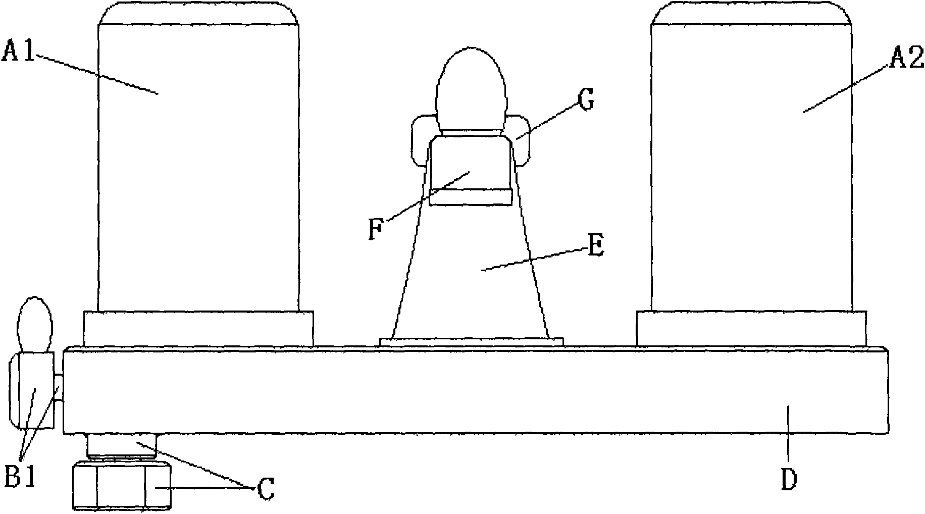 Siamesed tap with double water filters