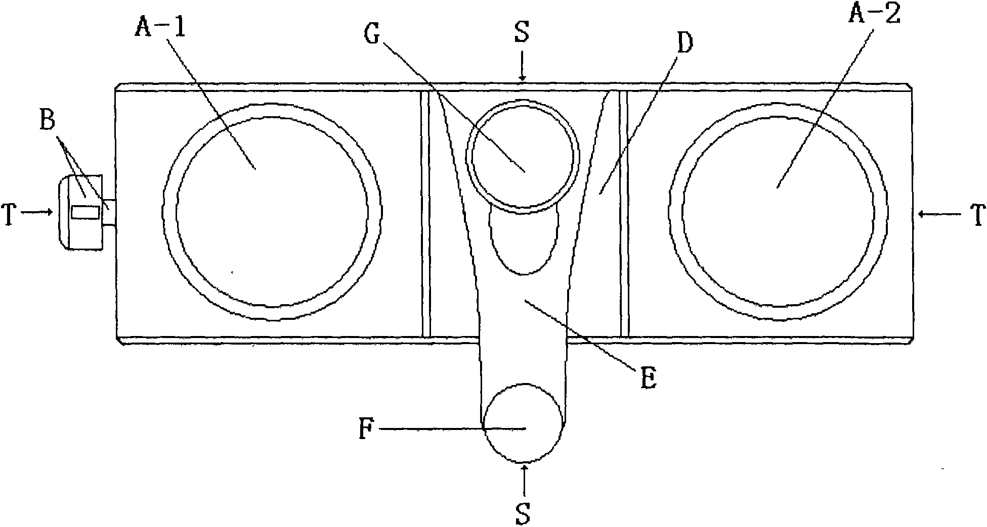 Siamesed tap with double water filters