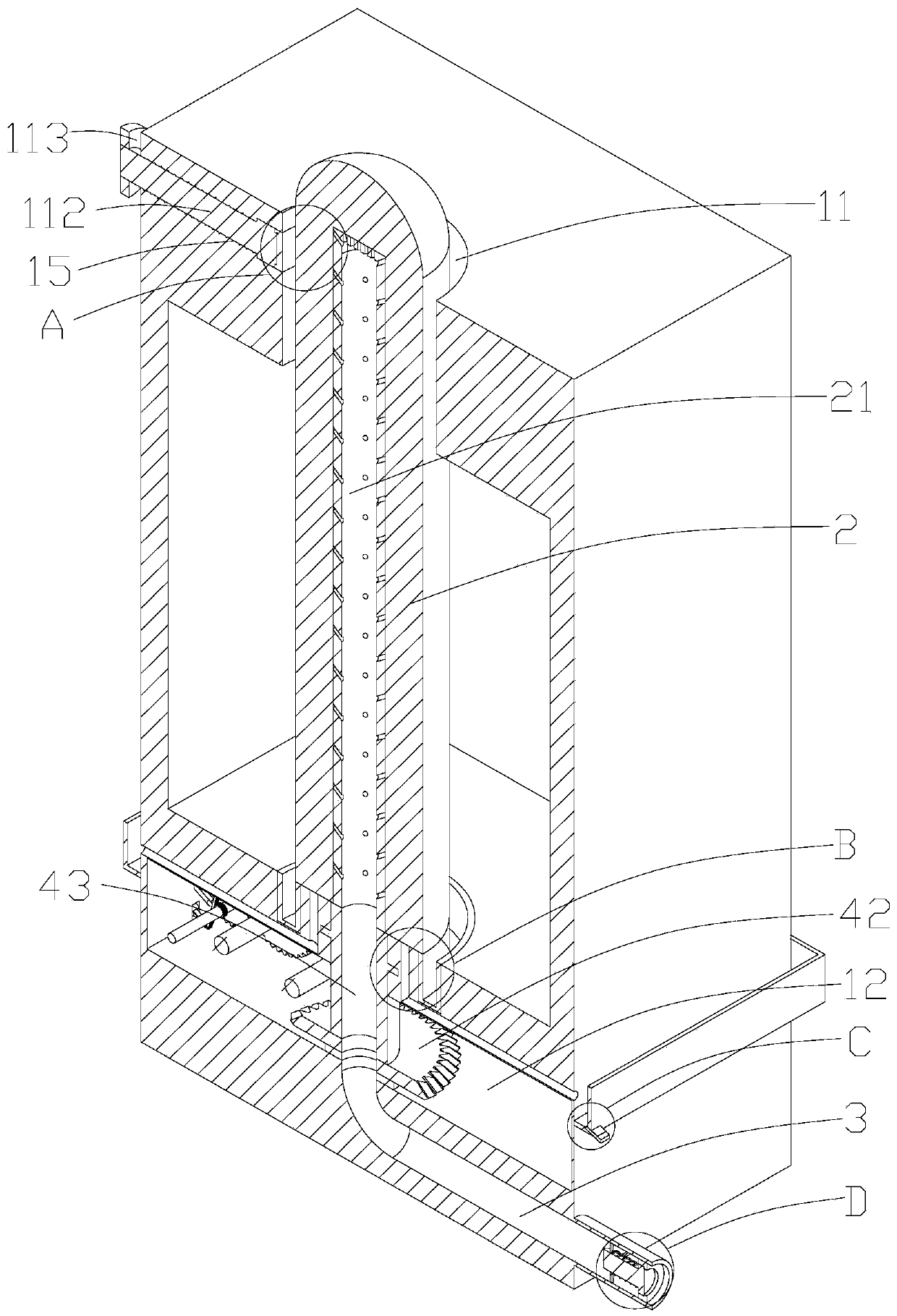 Device for cleaning vertical vacuum tube of solar water heater