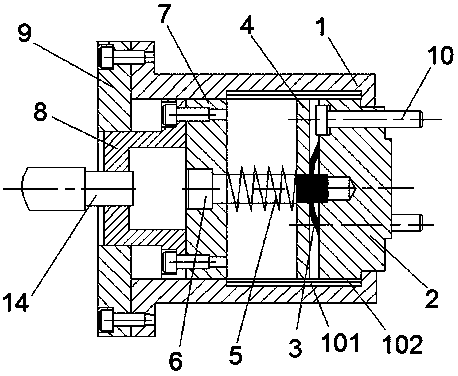 Novel type dual-spring constant-force-control clamping device