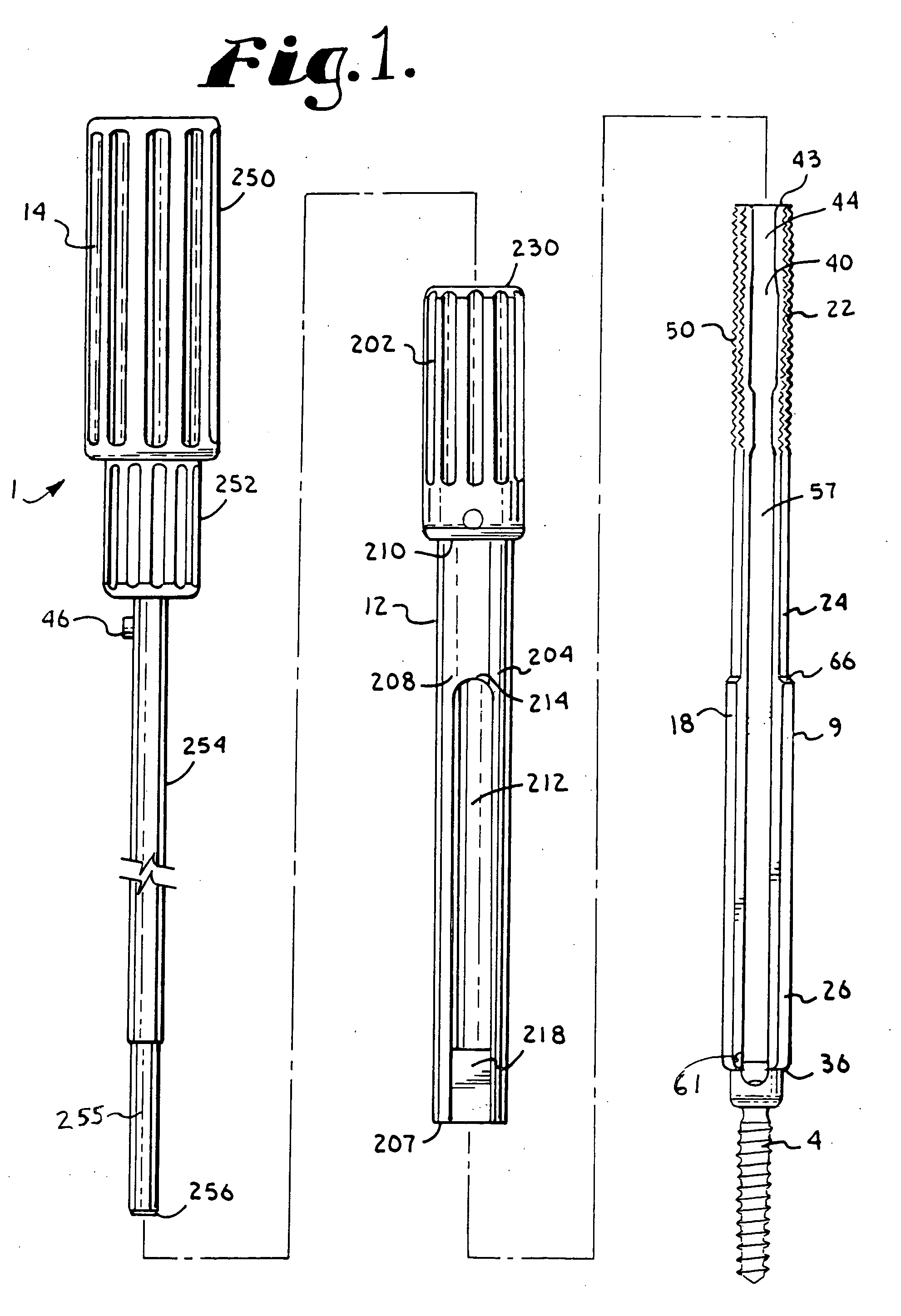 Spinal fixation tool set and method