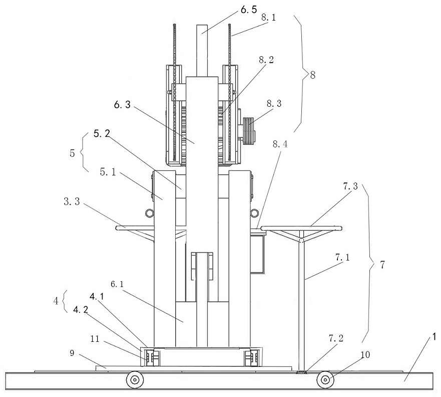 Vertical liftable rock cutting machine and use method thereof