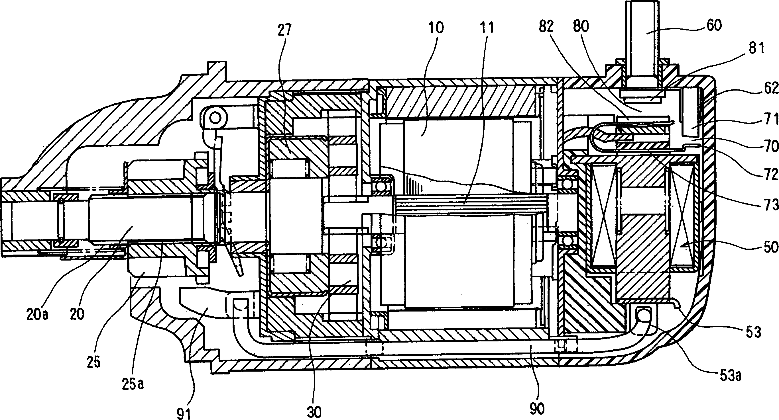 Magnet switch for starter