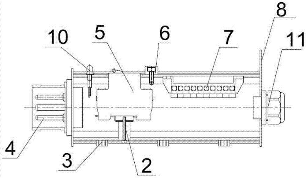 Three-phase branched box body power supply structure