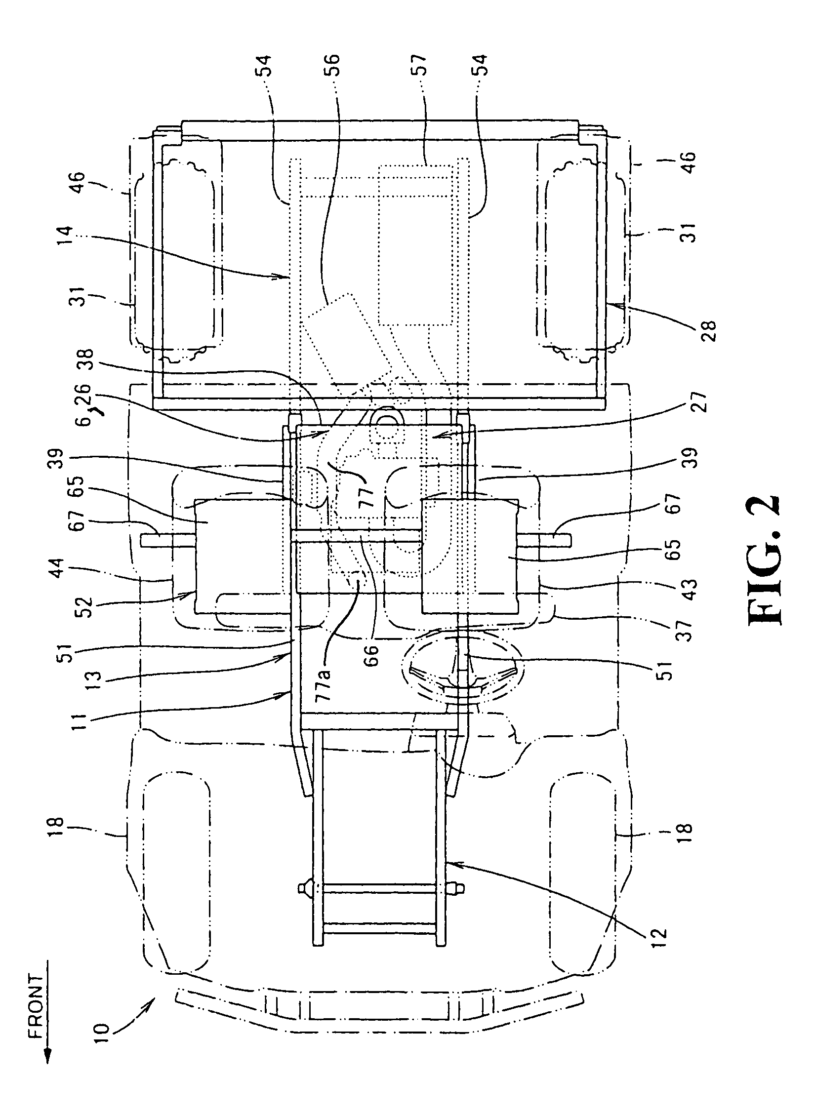 Air cleaner device in vehicle
