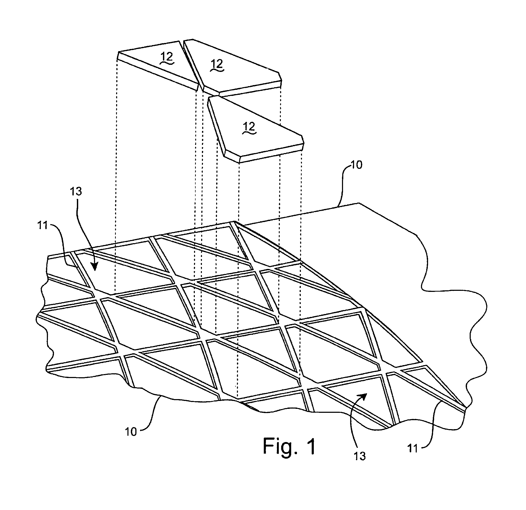 Method for fabricating grid-stiffened composite structures